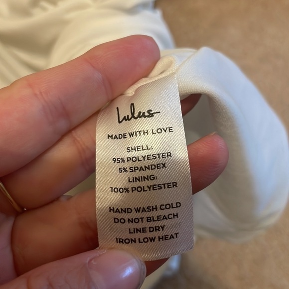 Womens New Lulús Total Appeal White Ruched One-Shoulder Bodycon Midi Dress - Picture 9 of 11